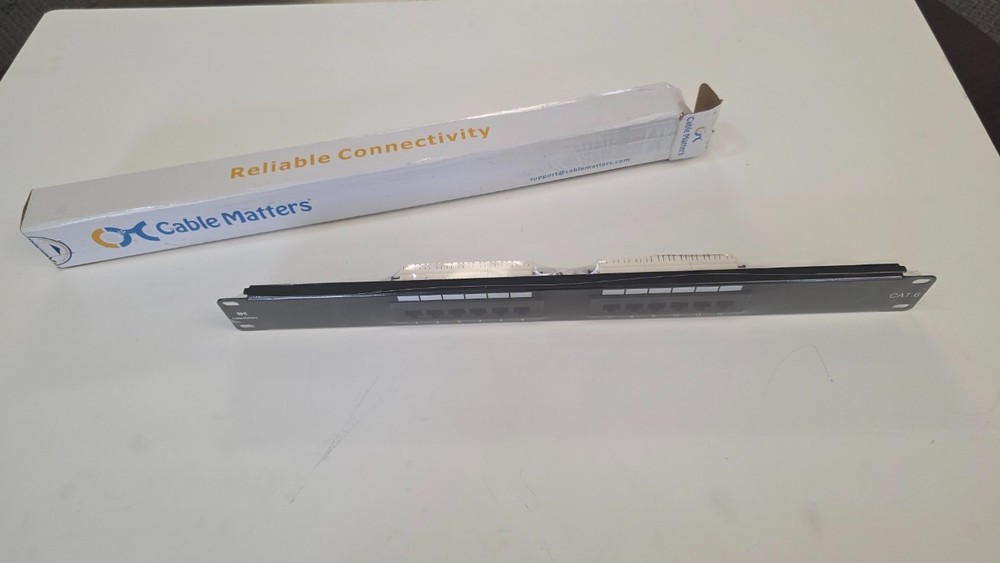 NEW Cable Matters CAT6 12 Port Patch Panel UL Network Ethernet 19" Rack Mount