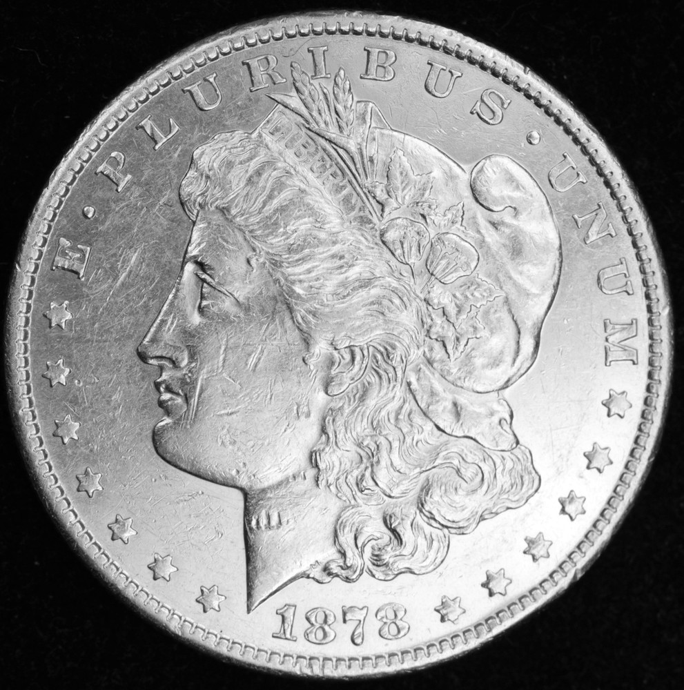 1878-s Morgan Silver Dollar.  A.U.  (Inventory A)