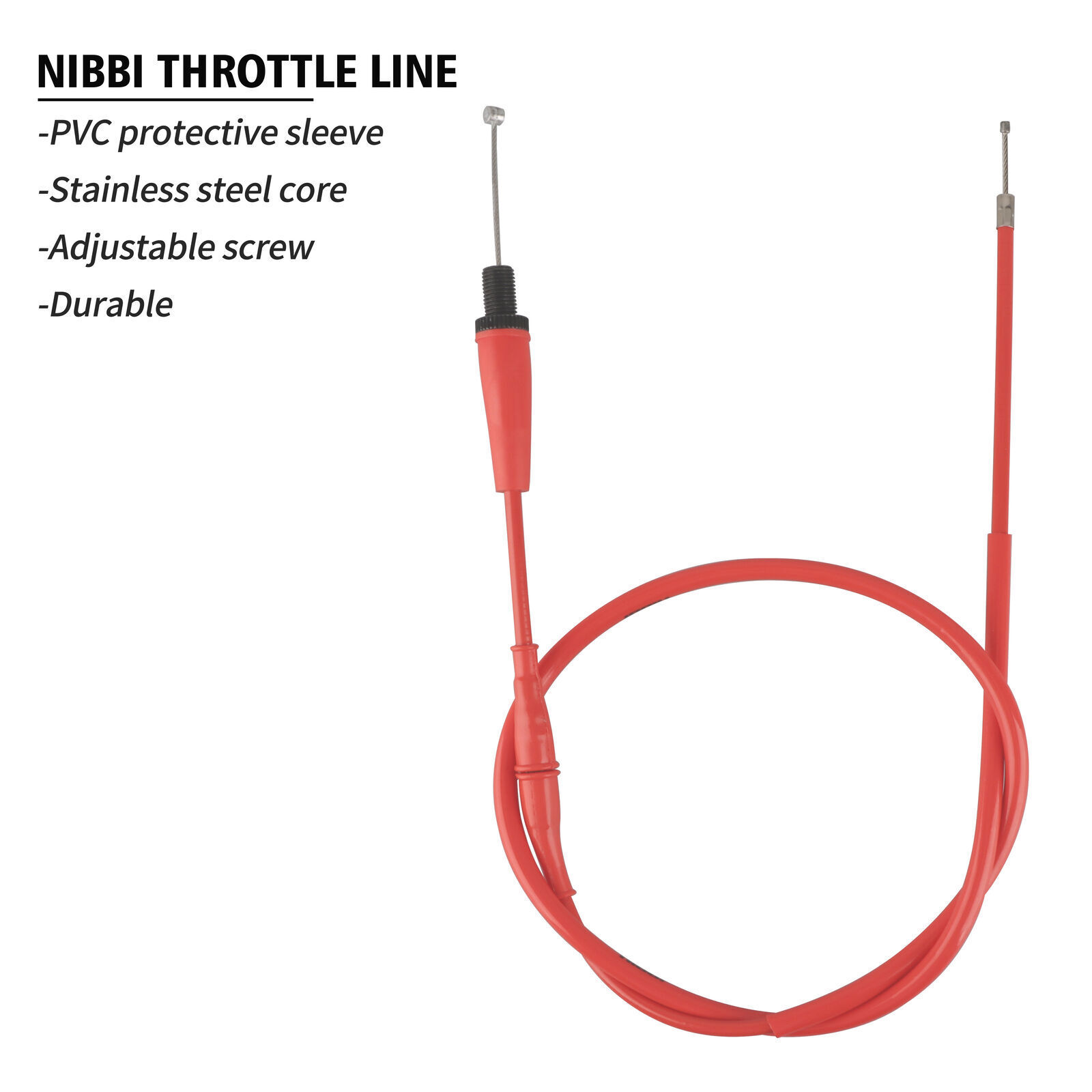 NIBBI 46" Throttle Cable For Yamaha Kawasaki Suzuki Honda Kayo Dirt Pit Bike ATV