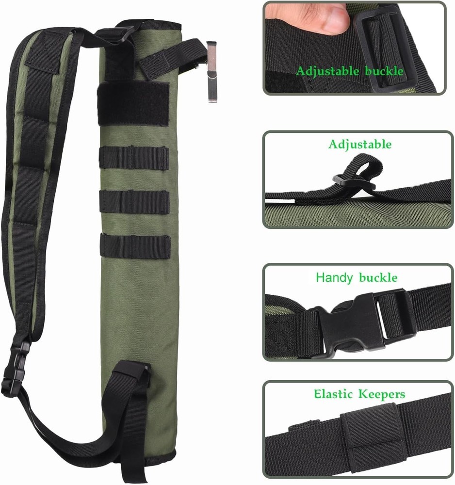 Lightweight Foldable Molle System Arrow Quiver for Target Shooting, Green