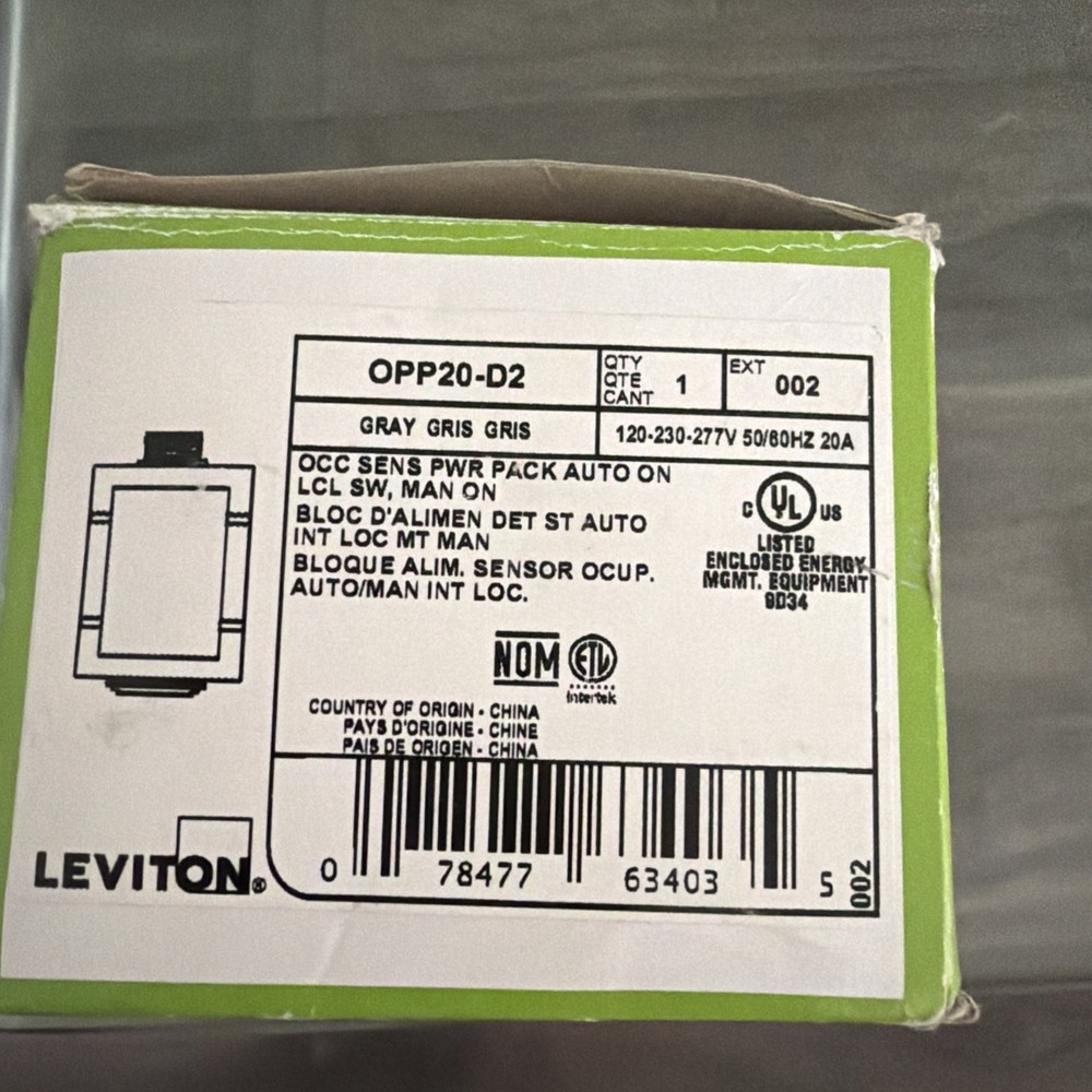 Leviton OPP20-D2 Occupancy Sensor Power Pack