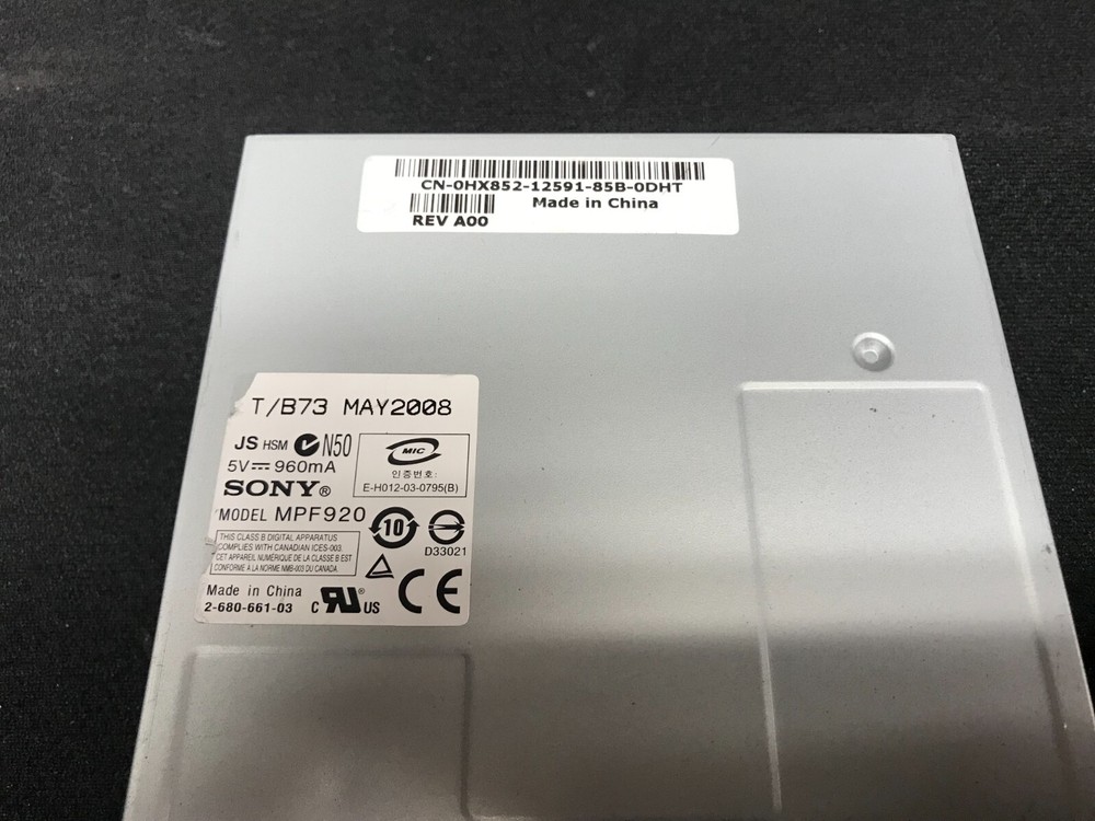 Sony MPF920 T/B73 Internal Desktop 3.5" inch Floppy Disk Drive