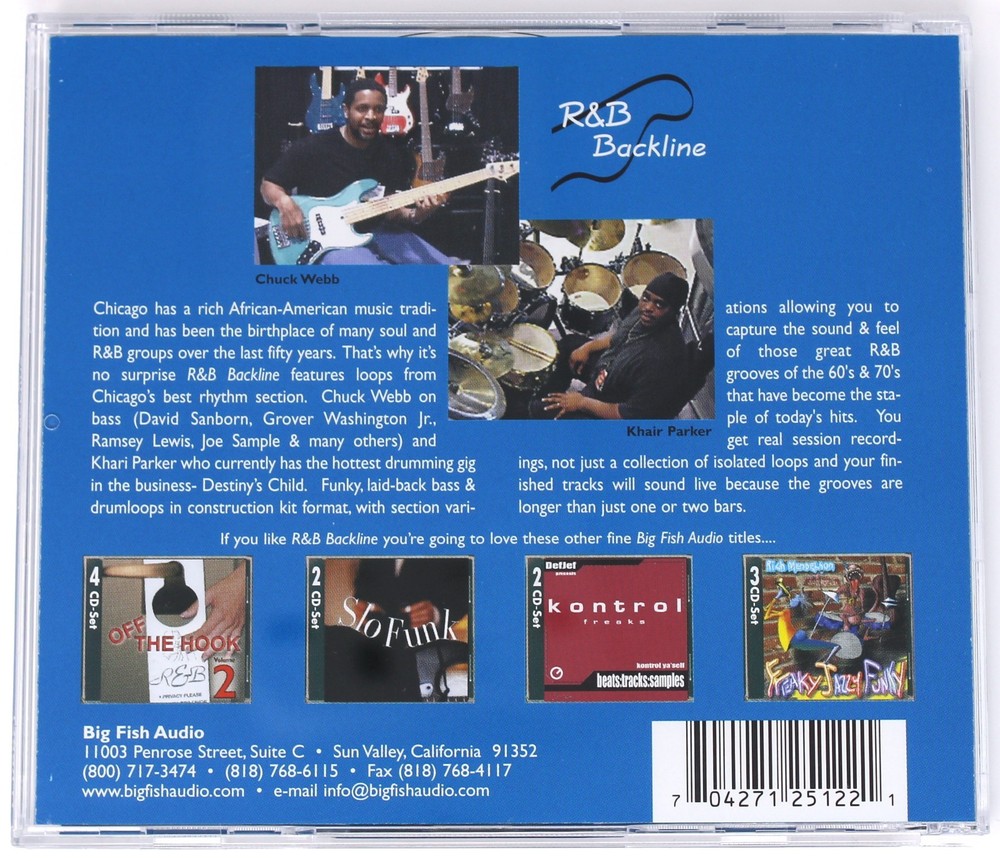 Big Fish Audio R&B Backline Chuck Webb Sample/Sound Library/Sampling Double CD