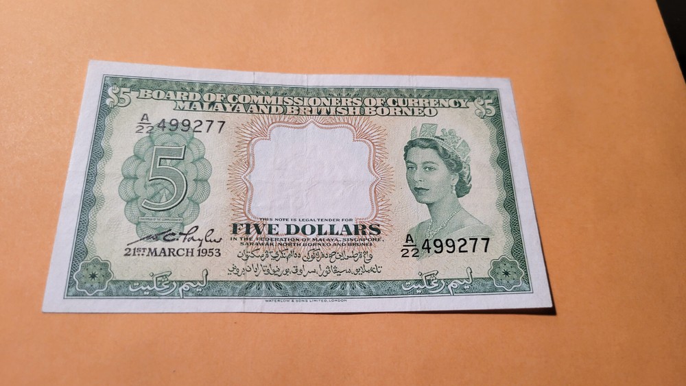 Malaya 5 dollar VF