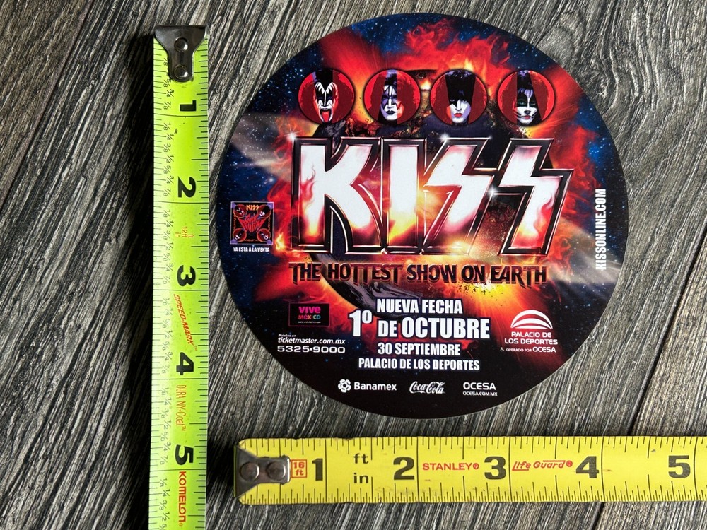 KISS Sticker Concert Promo Hottest Show On Earth Tour Madrid 2010 Vintage Kiss