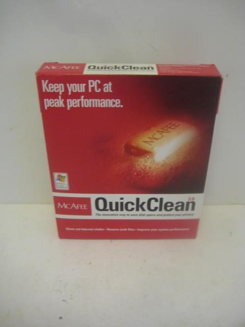 NEW McAfee QuickClean 2.0 PC Improve Performance Save Disk Space Protect Privacy