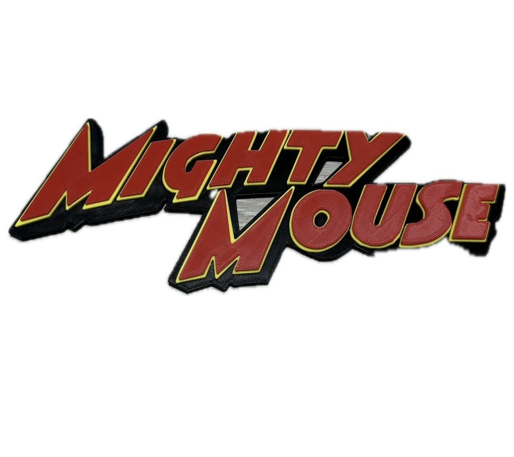 Decorative Mighty Mouse 3D logo Sign Display Pops