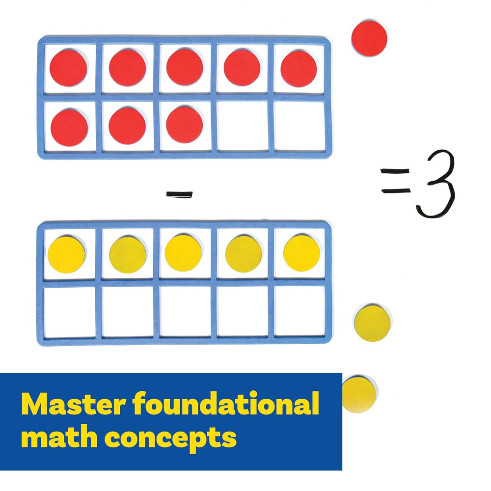 Giant Magnetic Foam Ten Frames | Early Math Manipulative | 2 Frames with 20 Disk