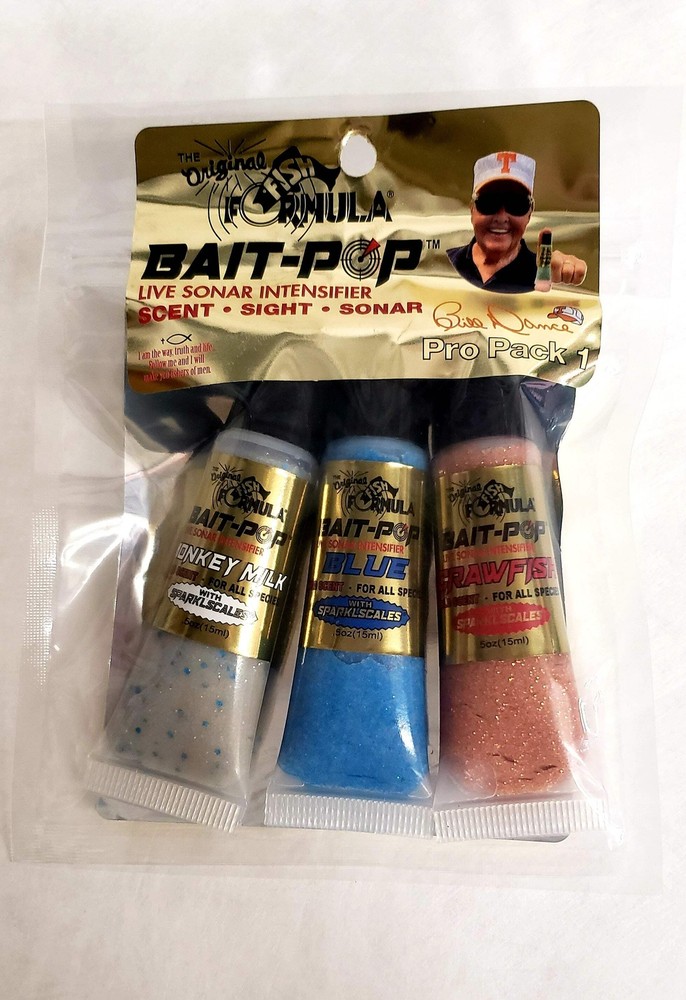 Bait-Pop Bill Dance Pro-pack 3 Monkey Milk, Blue, & Crawfish