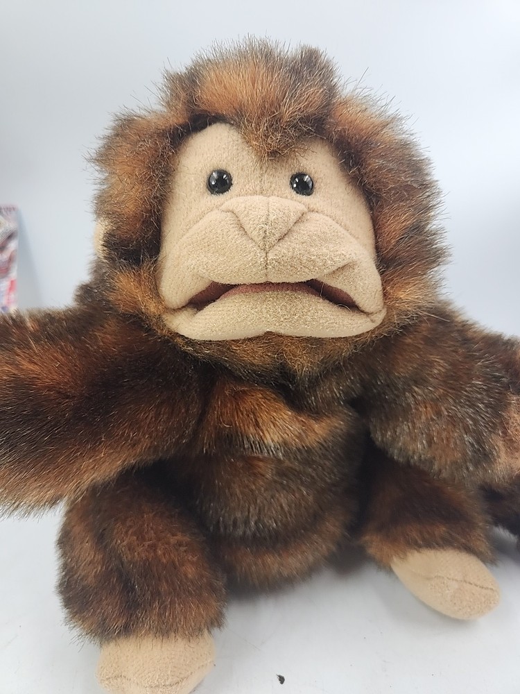 Folkmanis Monkey Puppet Plush Full Body Brown Monkey Chimp Long Tail