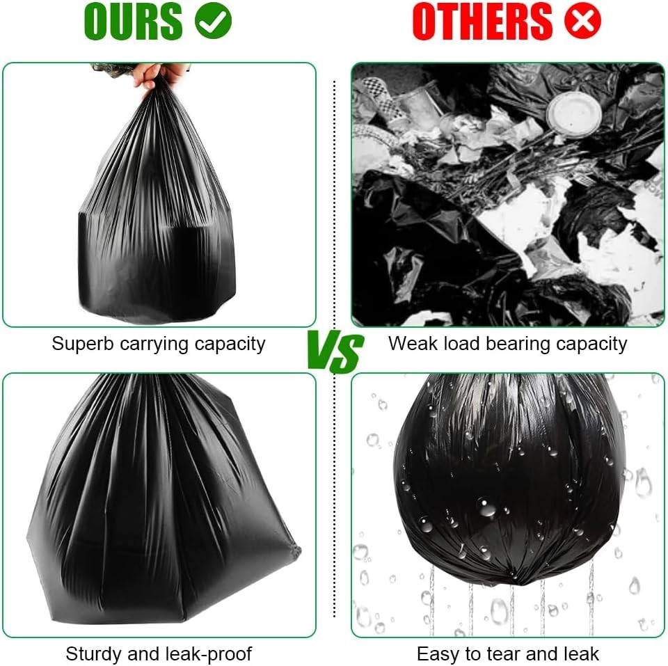 120 Pack Camping Toilet Bags 30L Heavy Duty Portable Waste Liners Black
