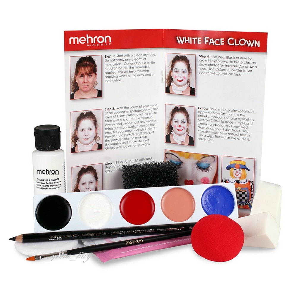 MEHRON MAKEUP_PROFESSIONAL MAKEUP KIT_CHARACTER MAKEUP KIT (CLOWN)