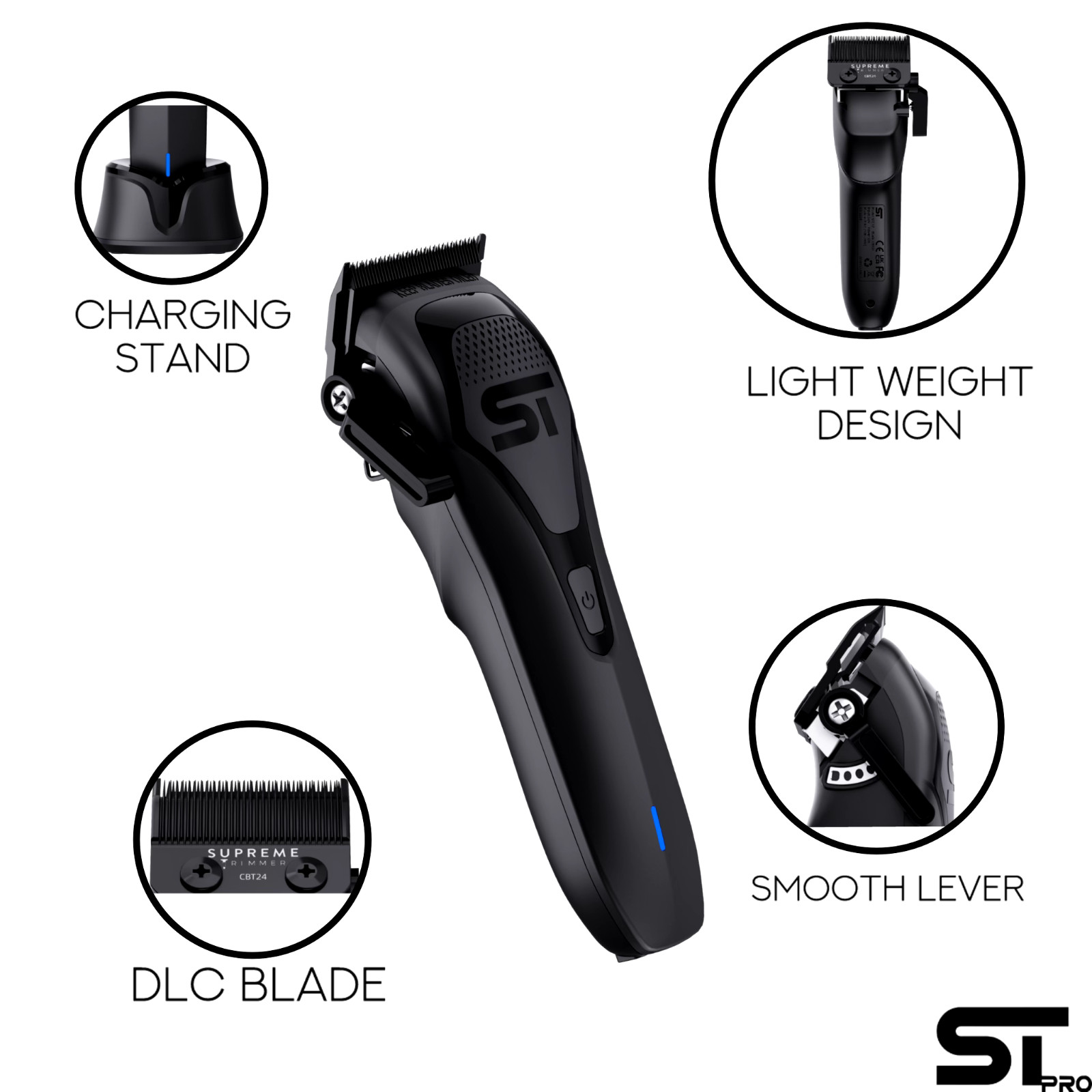 Supreme Trimmer DARKSTAR72 Hair Clipper w/ Vector Motor | STC72 - Recertified