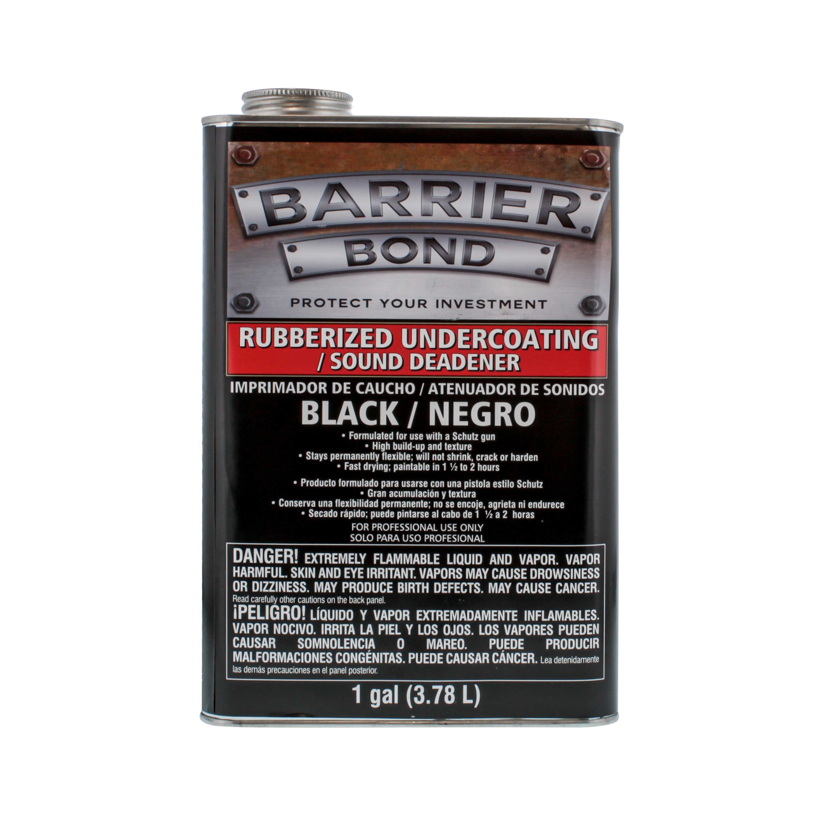Barrier Bond Auto Body Rubberized Undercoating/Sound Deadener - Black - Gallon