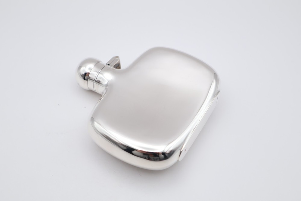 Antique Solid Silver Hip Flask Hallmarked Sheffield 1905