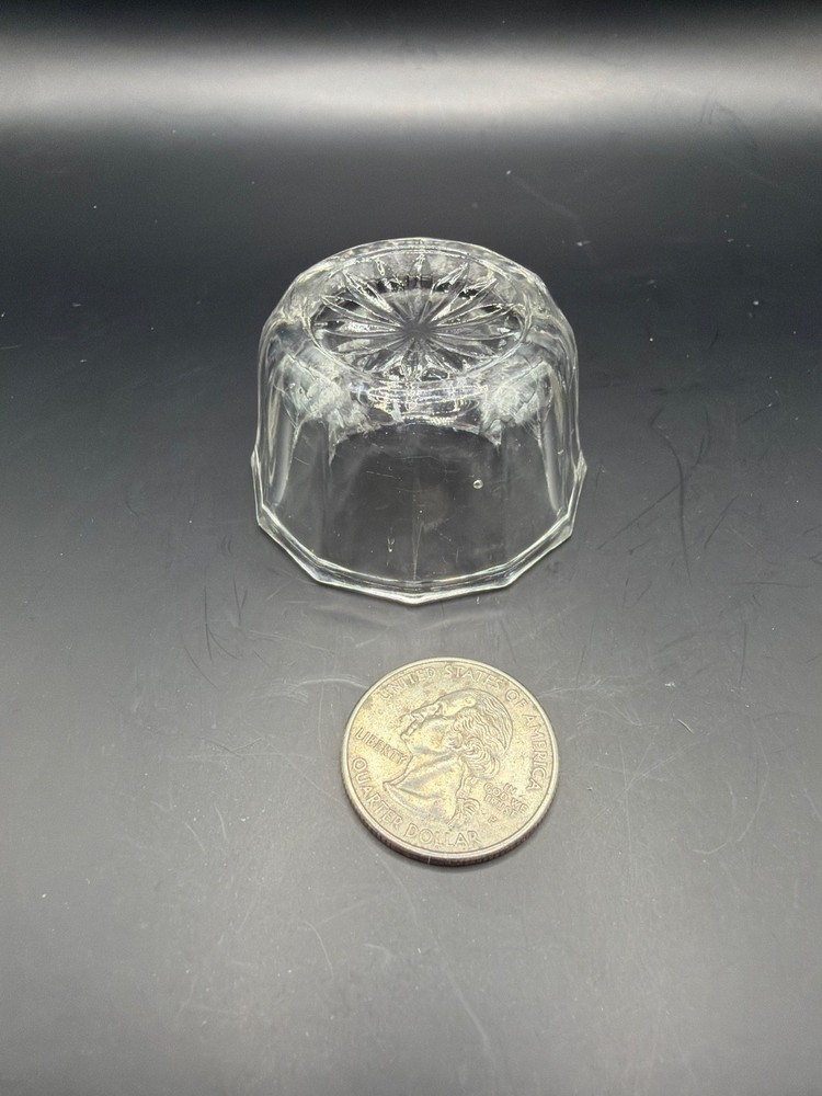 Glass Fluted panel Open Salt Dip Starburst