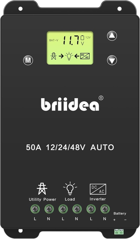 Automatic Transfer Switch 50A 5500 Watt ATS Dual Power Controller Off Grid Solar