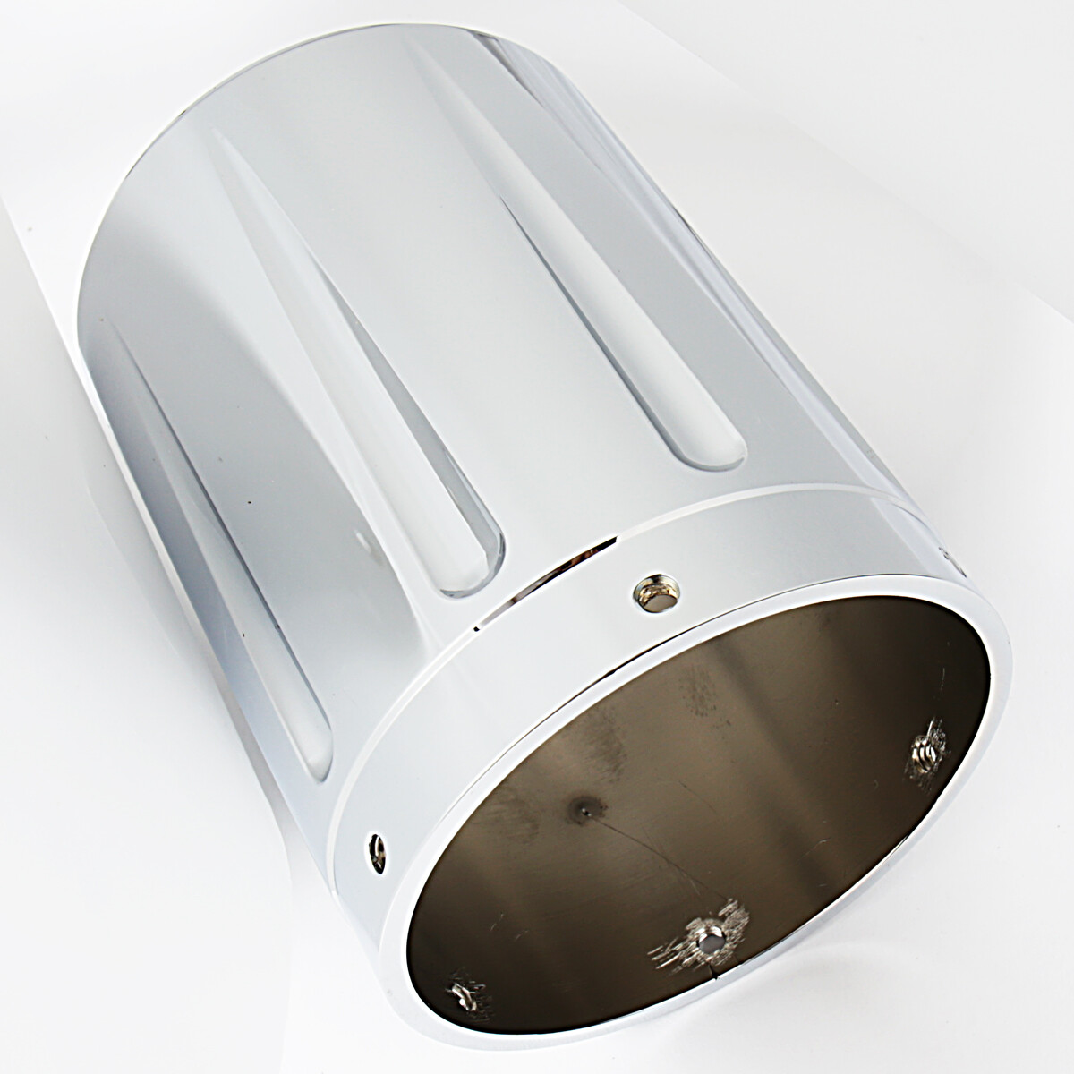 1Pair Chrome Shallow Cut Exhaust tips For Victory Hardball Cross Country Models