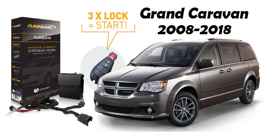 Flashlogic Add-On Remote Starter for Dodge Grand Caravan 2011 Plug & Play