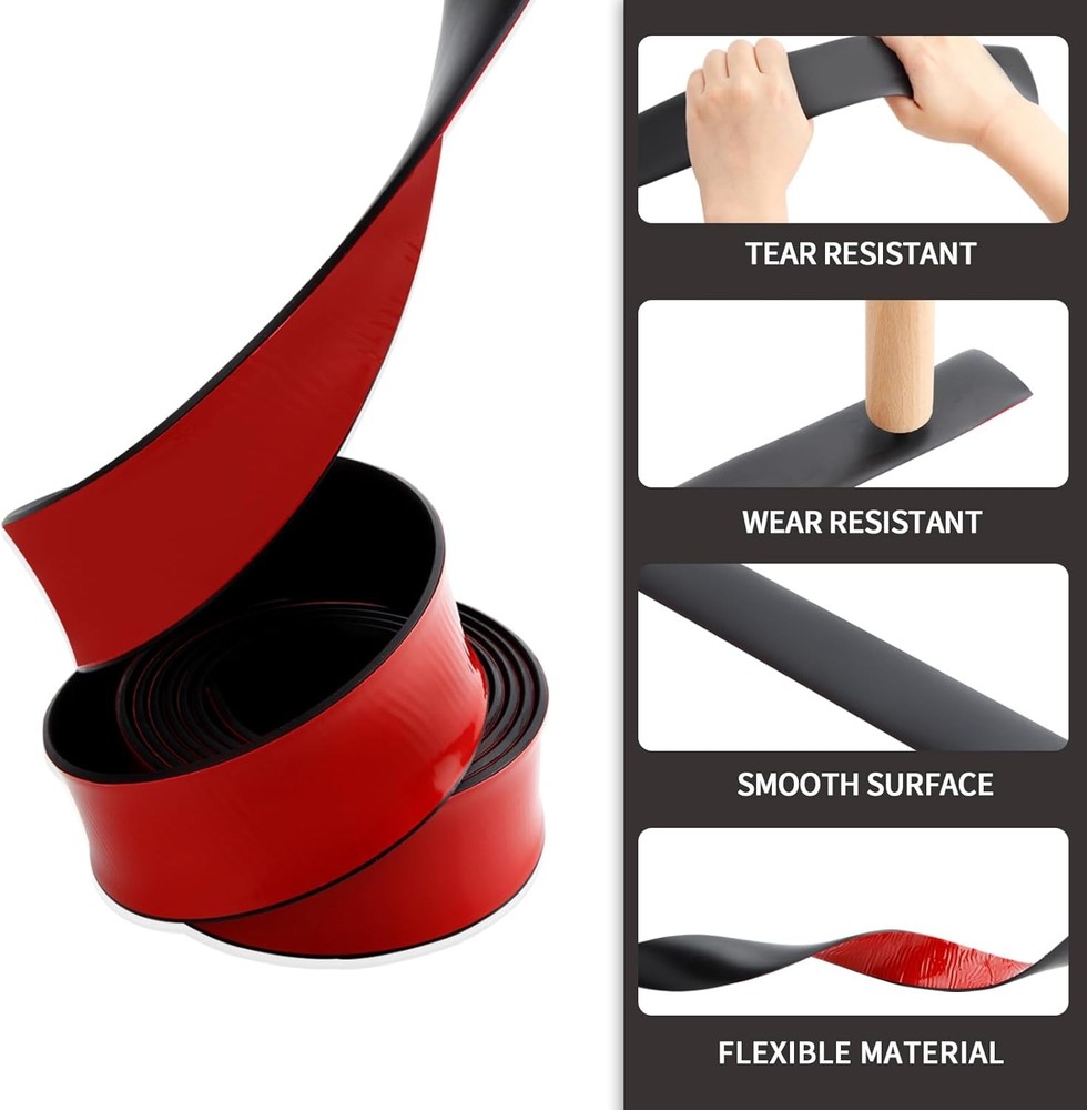 Self Adhesive Rubber Strips, Solid 2" W x 1/16" T x 120" L