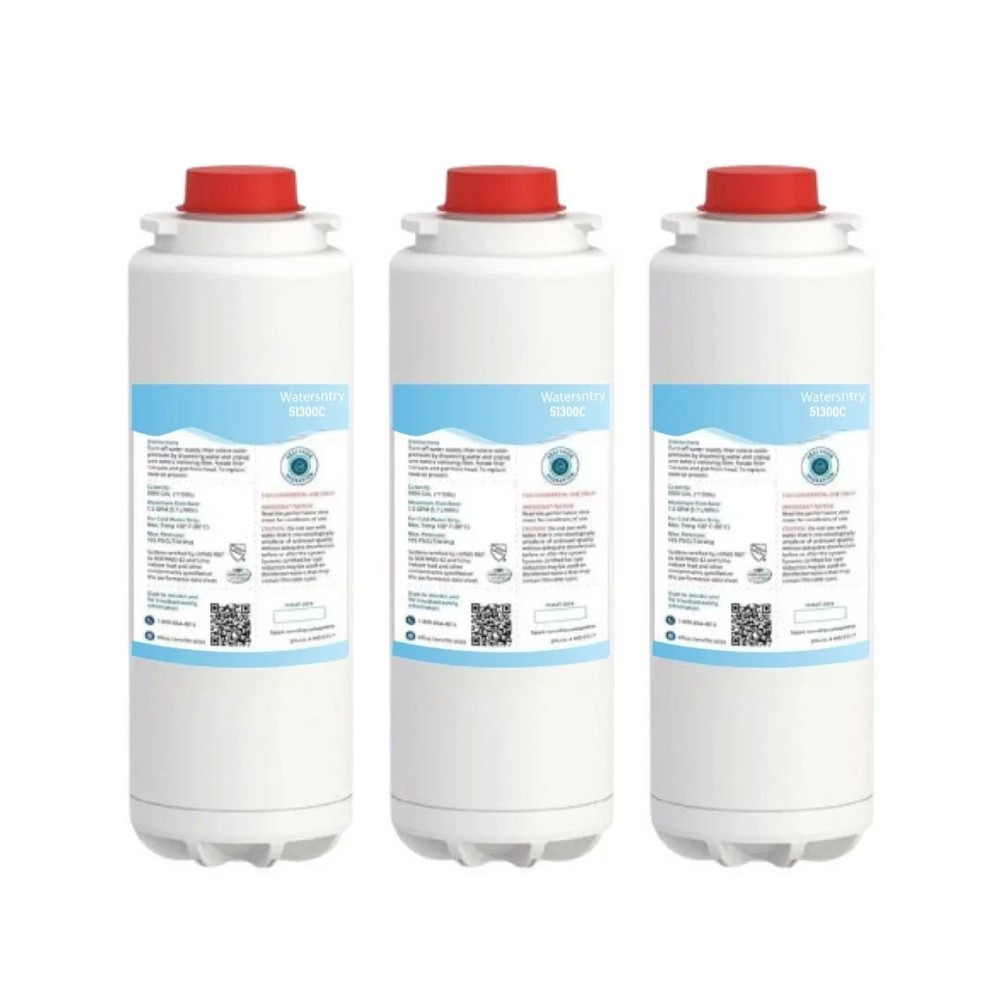 3 Pack Elkay 51300C WaterSentry Plus Compatible Replacement Filter