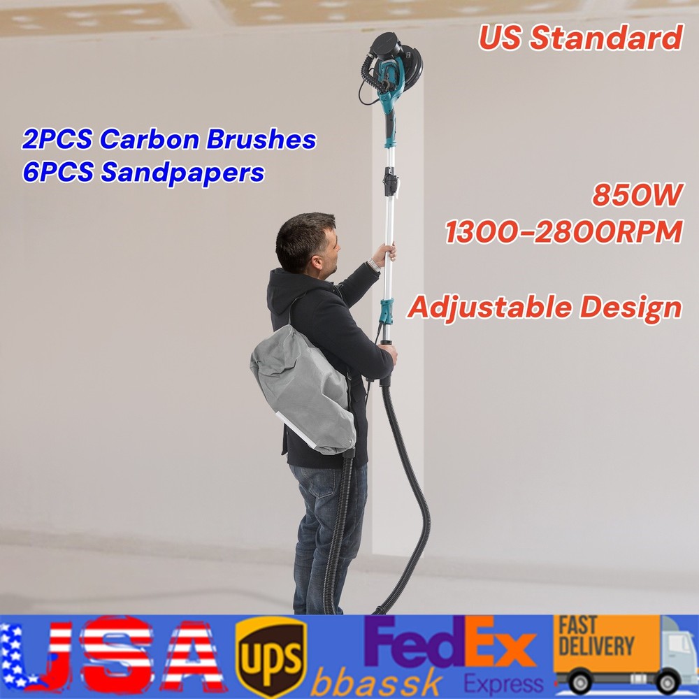 Electric Ceiling Wall Sander With Dust Collection Variable Speed Drywall Sander