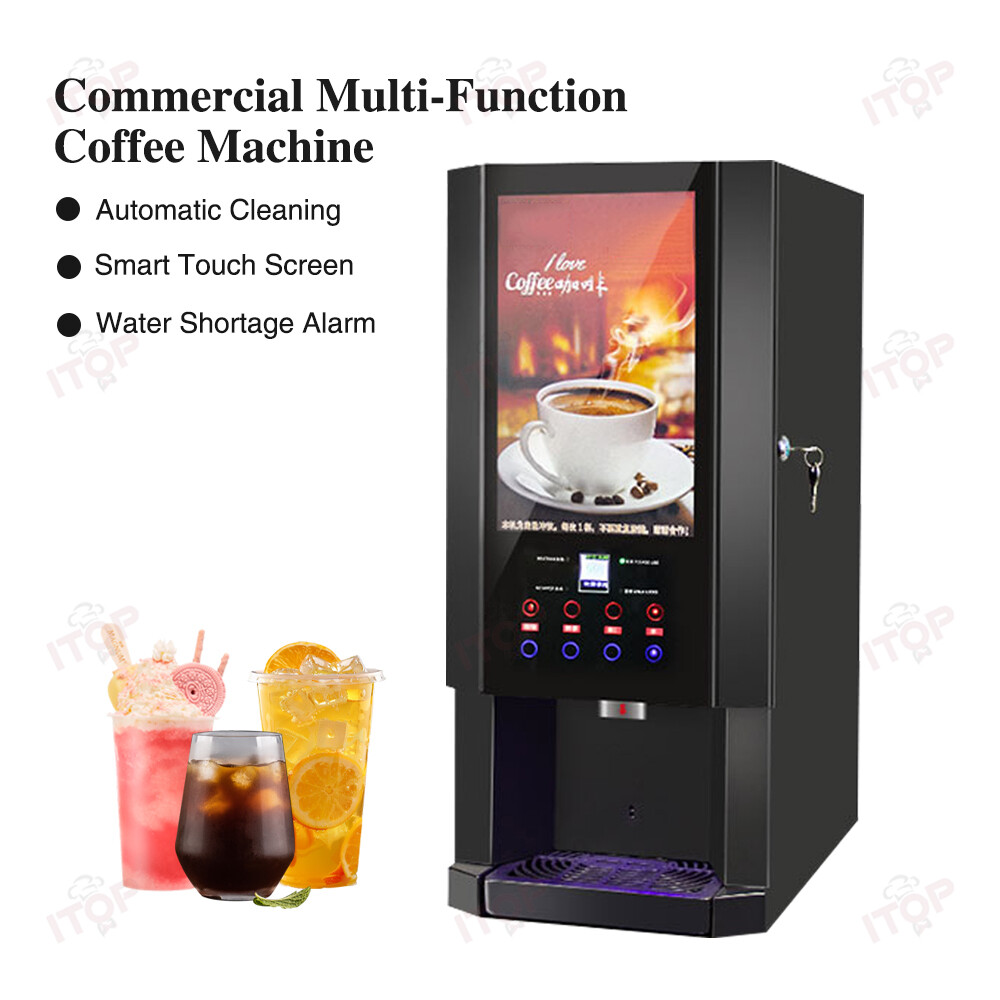 110V/220V Commercial Coffee Machine Multi-Function Hot Cold Instant Coffee Maker