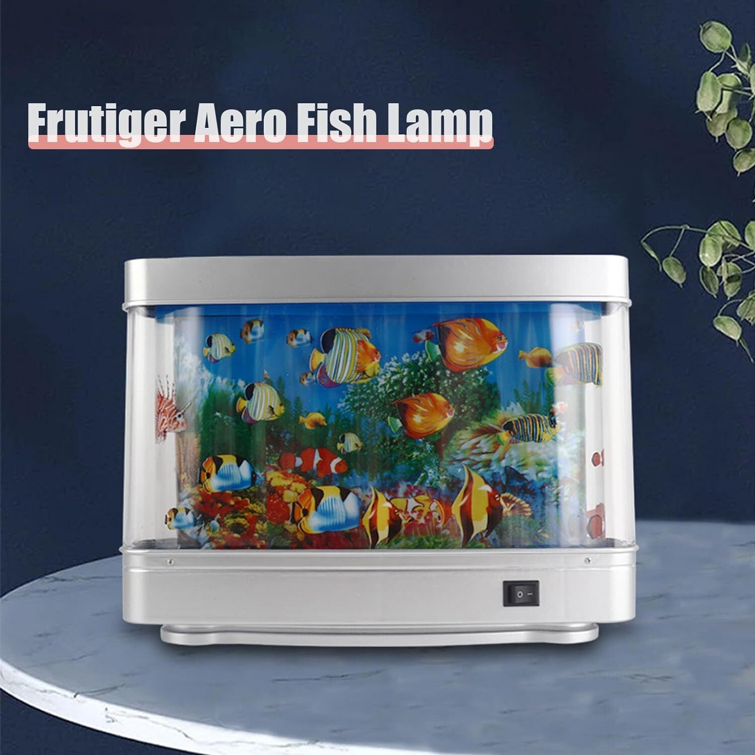 Mini Fake Fish Tank Artificial Tropical Moving Fish Night Light Fish Lamp