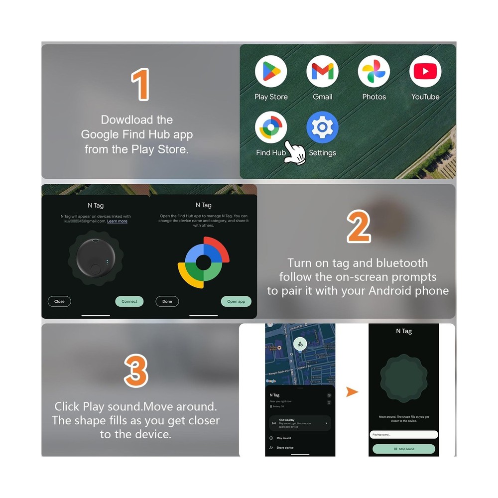 2026 Air Tracker Tags for Android, Smart Tags-4 Pack Android Tracke... Fast Ship