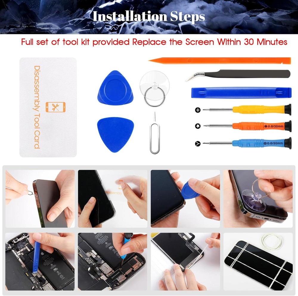 For iPhone 14 Pro Max LCD Touch Screen Digitizer Replacement Assembly Display