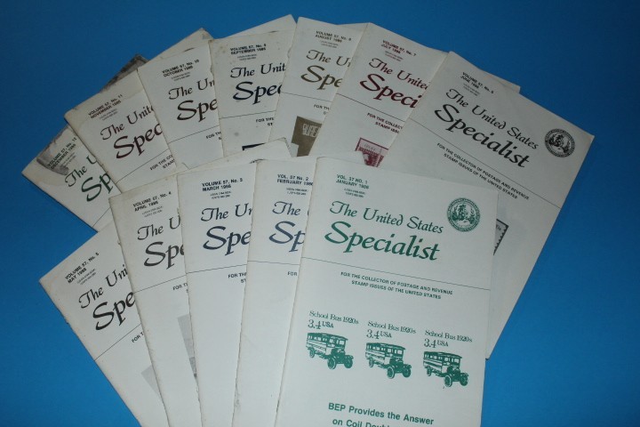The United States Specialist Journal 1986 Full year BlueLakeStamps Timeless info