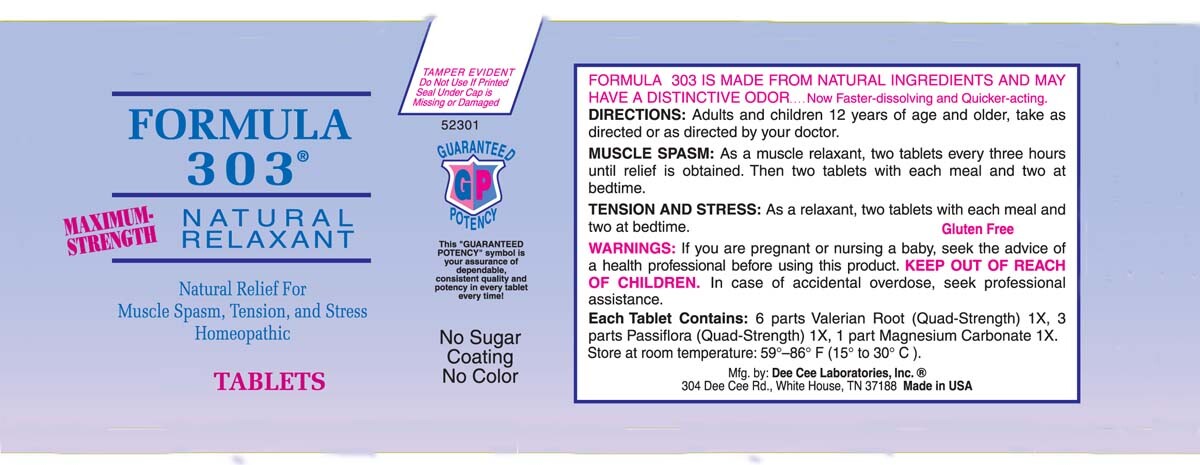 FORMULA 303 NATURAL RELAXANT - New LARGER 60 tablet size - Compare Other Sellers