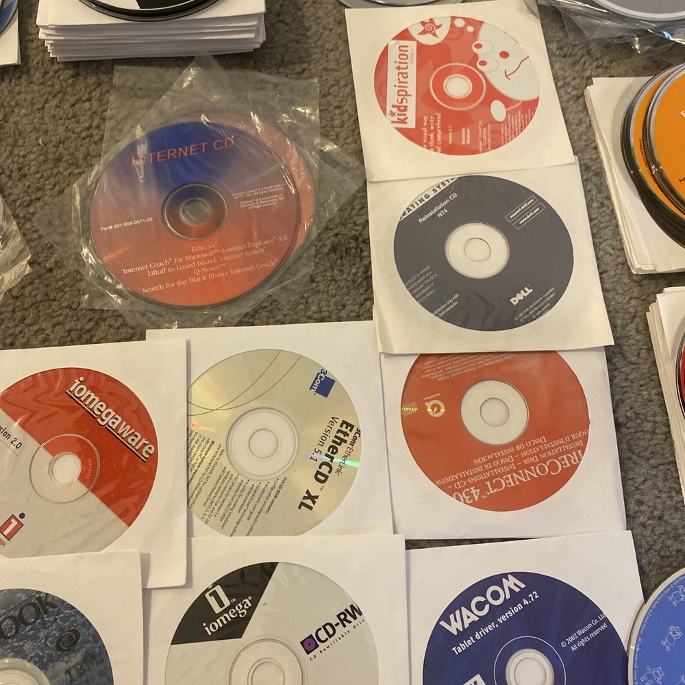 Vintage Computer Software Disc Lot Software Restore Operating Systems Games 250+