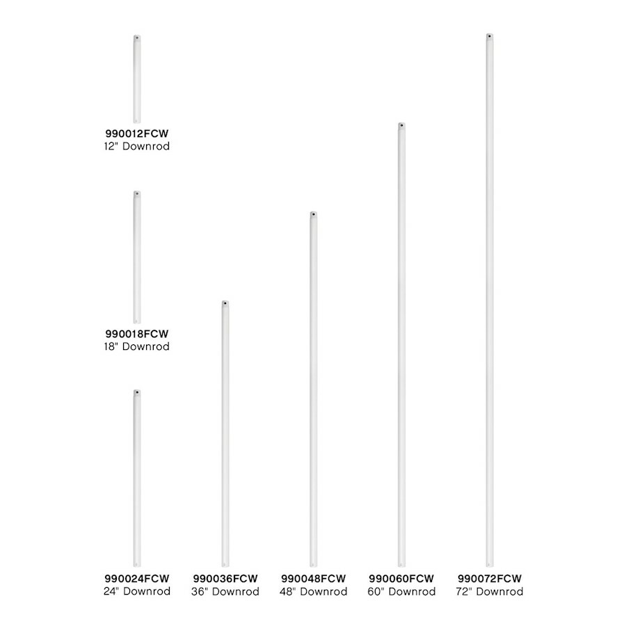Hinkley Lighting 18" Downrod, Chalk White - 990018FCW