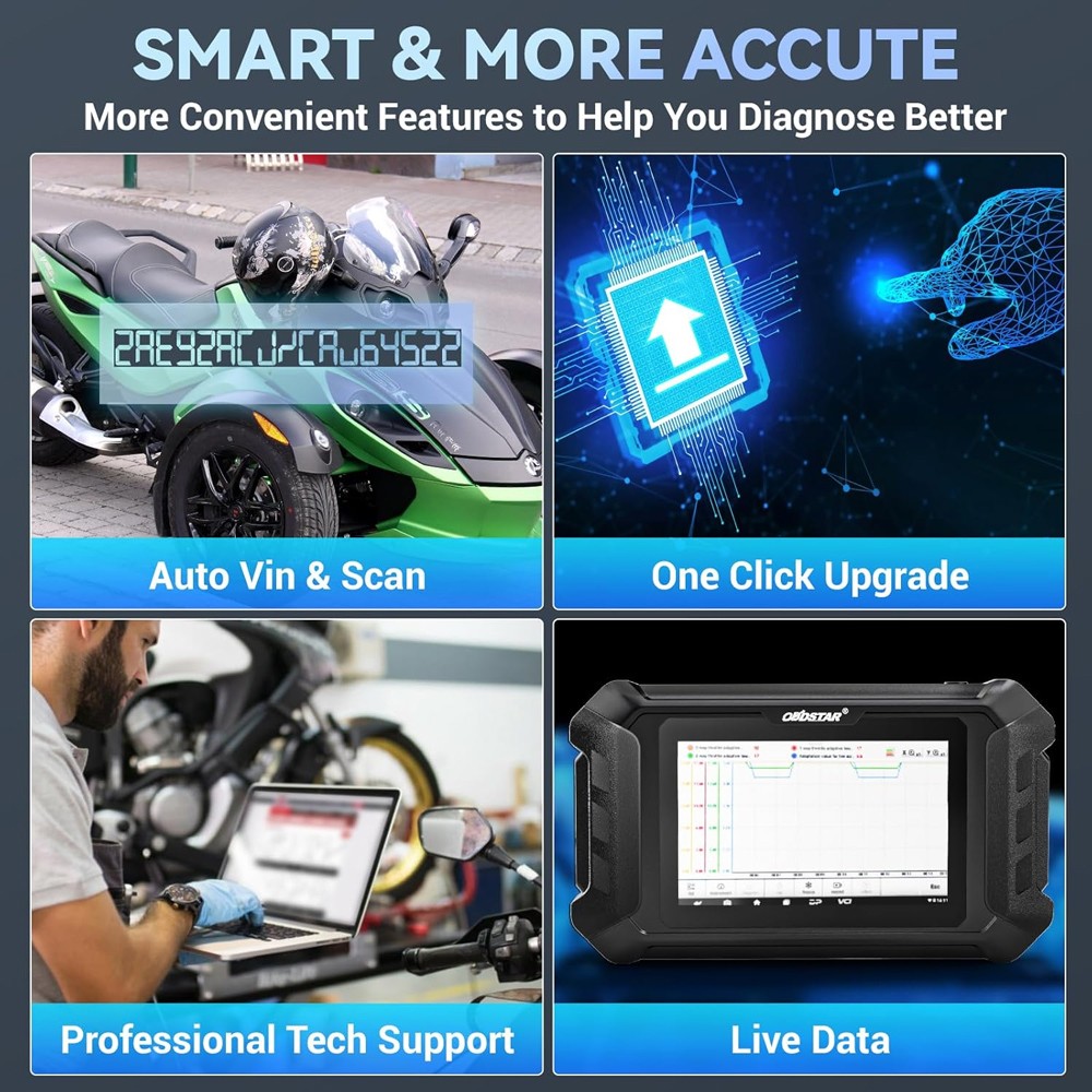 OBDSTAR iscan For BRP(Can-am) Motorcycle Diagnostic Automatic VIN,Code Reader US