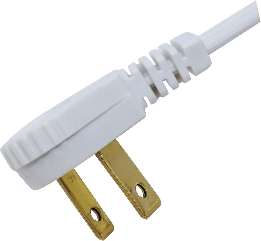 SlimLine 3ft Flat Plug Extension Cord - Right Angle, 3 Polarized Outlets