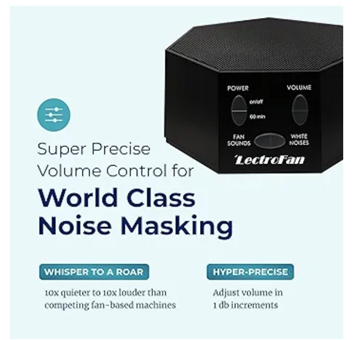 Adaptive Sound Technologies LectroFan Classic White Noise Machine - Compact...