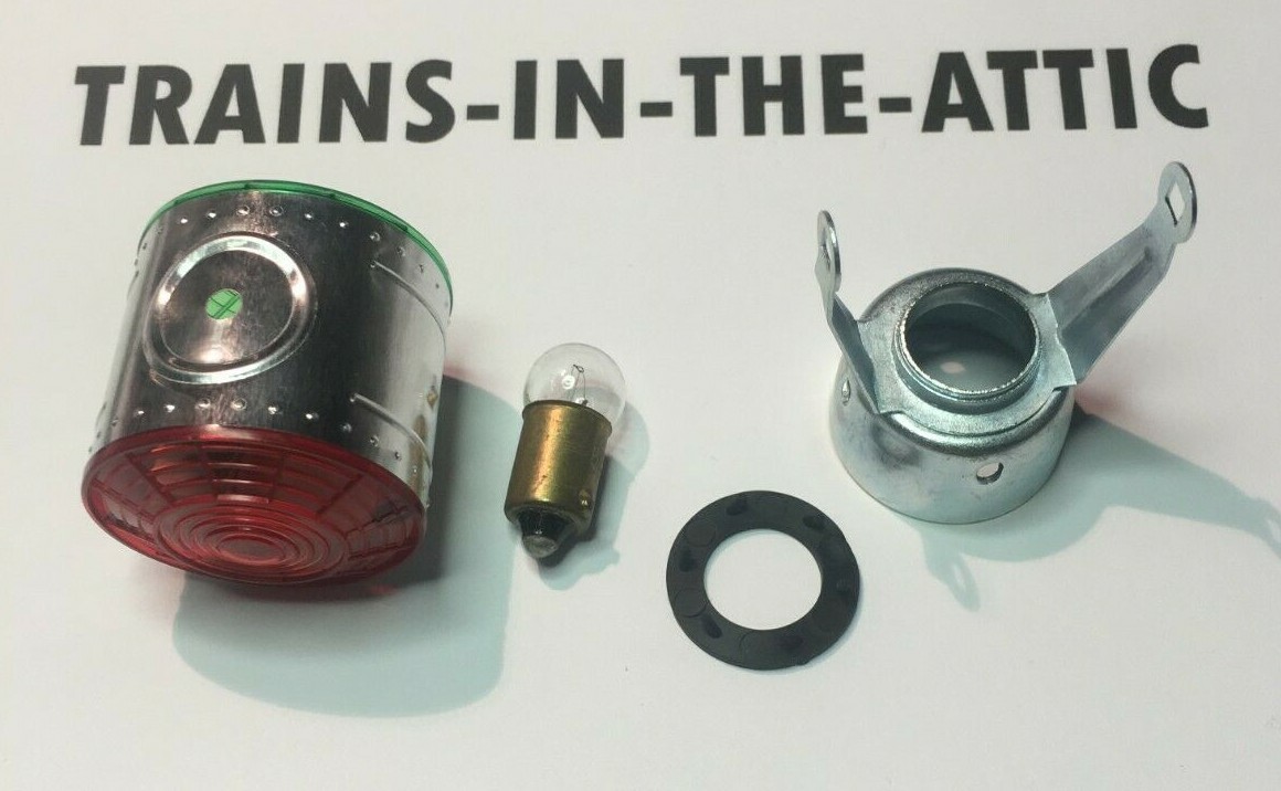 LIONEL 494 BEACON KIT BEACON BRACKET/ BEACON TOP/CORRECT BULB & DRIVE WASHER NEW