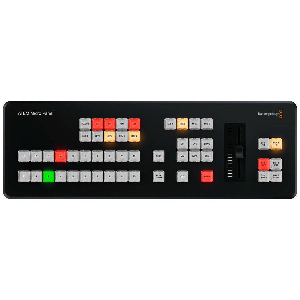 Blackmagic ATEM Micro Live Stream Switcher Panel Intuitive Layout PRO