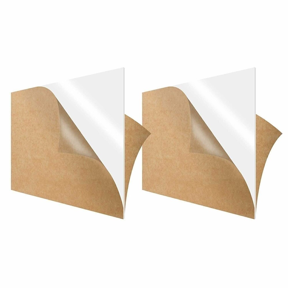 [2-Pack] SimbaLux® Acrylic Sheet White 12”x12” 1/8" Thick (3mm) Plexiglass