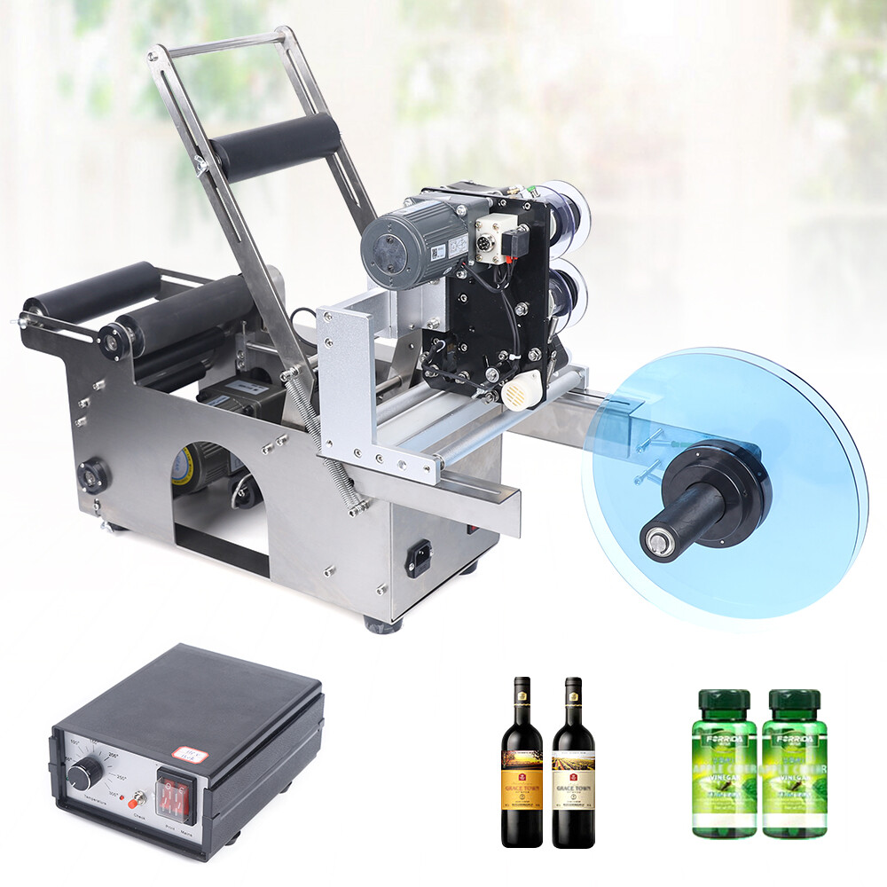 Professional Bottle Labeling & Coding Machine Desktop Semi-auto Bottle Labeller