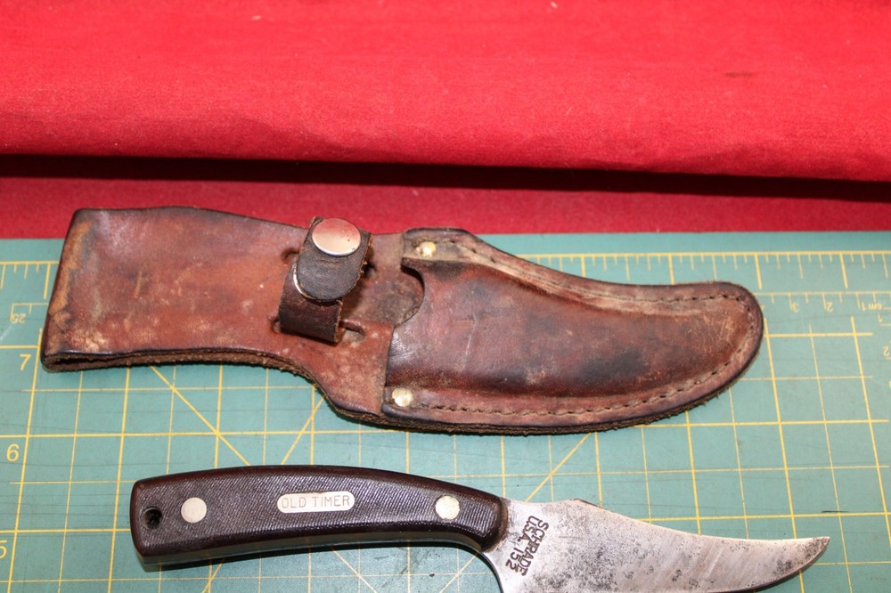 Schrade Old Timer 152 Knife & EZ Lap Diamond Sharpener W/ Sheaths