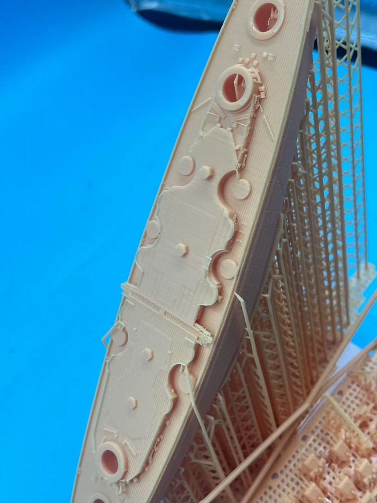 3D Printed Model Kit 1/700 German Bismarck Battleship Unpainted-