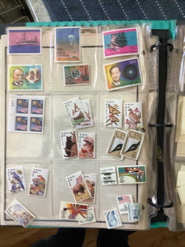 1982-83 )Issues of USPS Commemorative Stamp Album. With Stamps Plus 4 In Corners