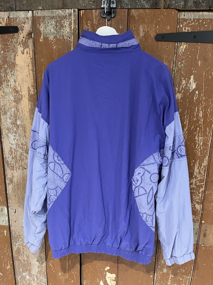 Active Swiss-Design Track Jacket Lined Purple Full Zip Men's Large
