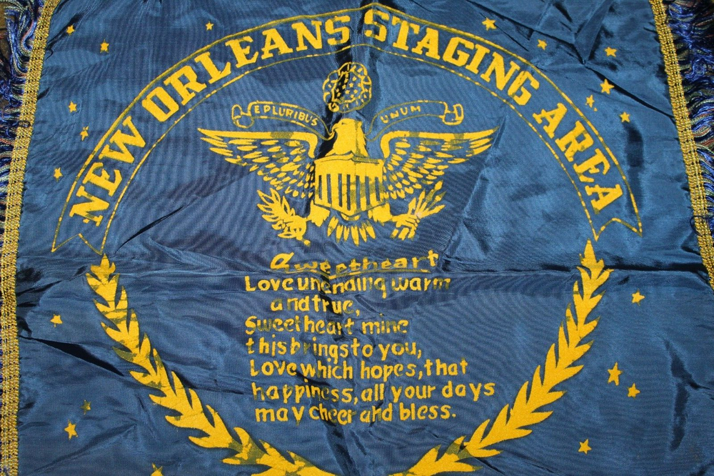 Original WW2 U.S. Army Staging Area New Orleans, LA Sweetheart Poem Pillow Cover