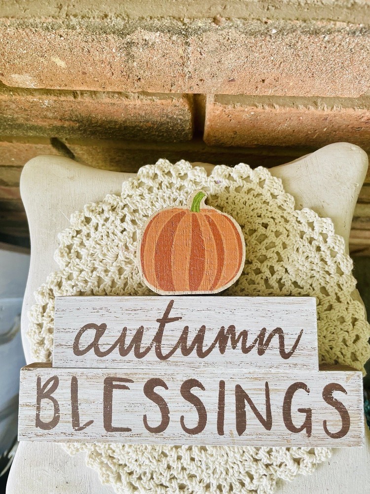 Autumn Blessings Pumpkin Stackers 3 Pc Set