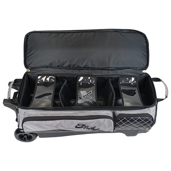 KR Strikeforce Royal Flush Silver 3 Ball Roller Bowling Bag