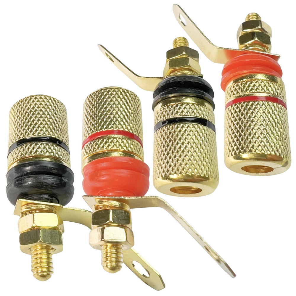 Amplifier Terminal Connector Binding Post Banana Plug Jack Socket (4 Pack)