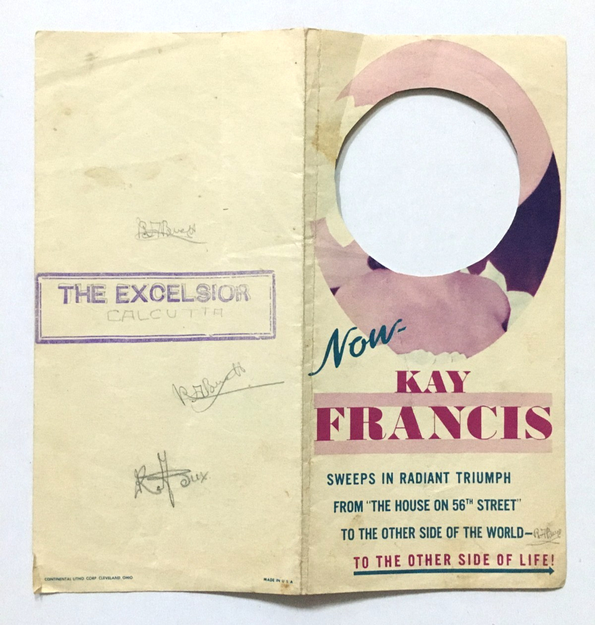 1934 Original Hollywood Movie Herald MANDALAY. Kay Francis, Ricardo Cortez